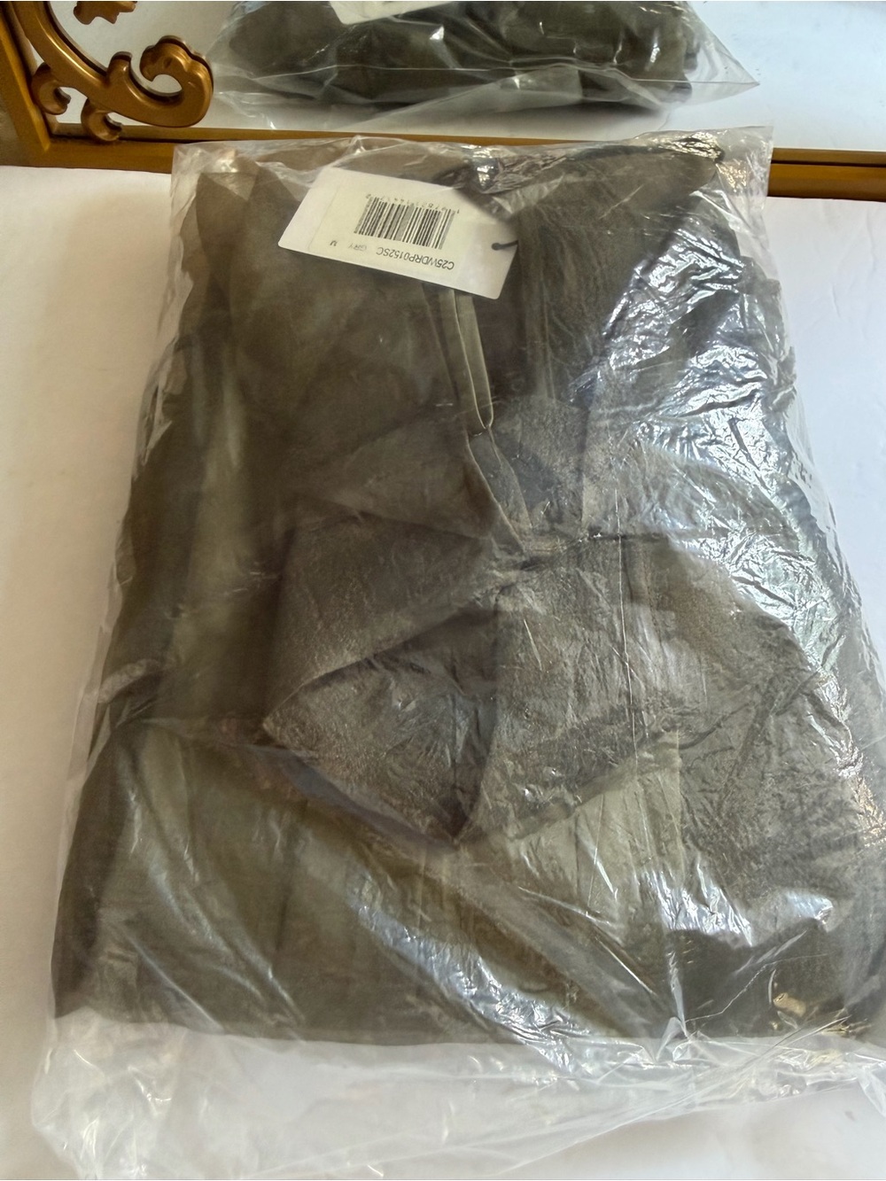 Few Moda CAARA NWT Alette Moss Grey Sheer Organza Maxi Dress - Picture 3 of 6
